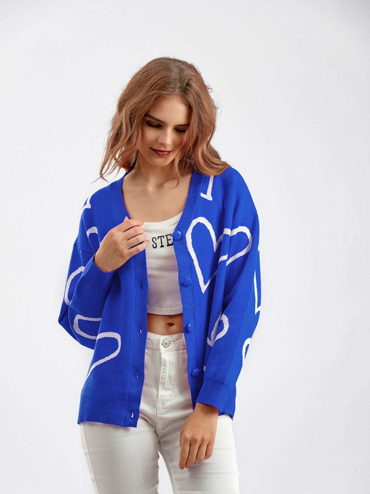 Heart Button Down Cardigan