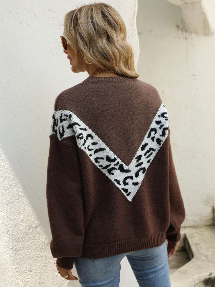 Leopard Round Neck Sweater