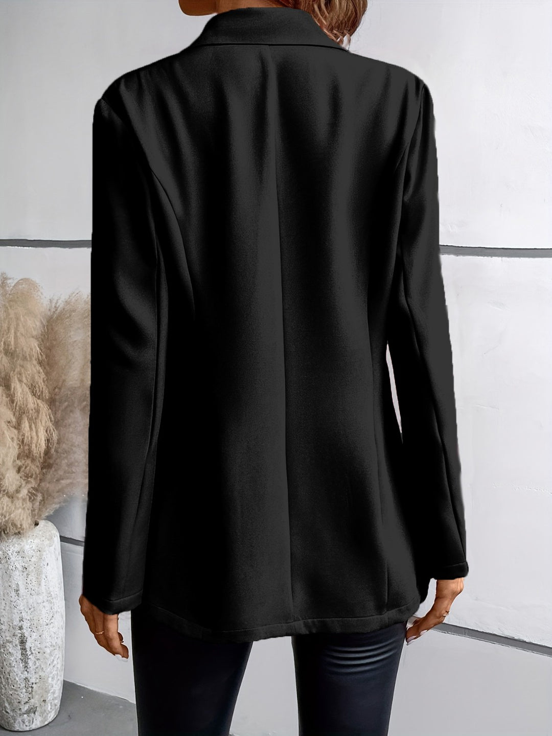 One-Button Long Sleeve Blazer